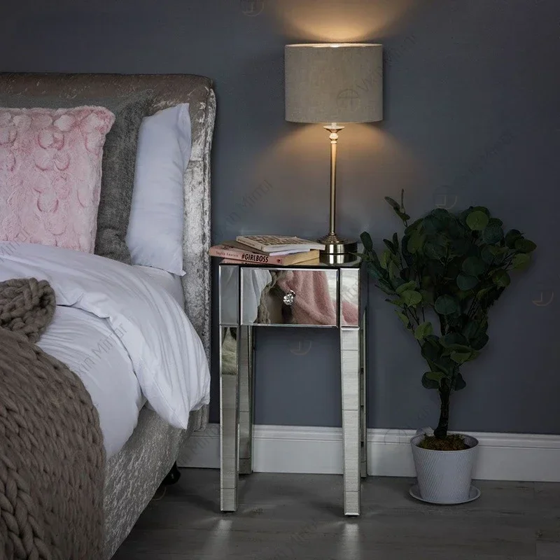 Simple mirror glass bedside table bedroom bedside cabinet Europe and the United States mirror furniture cabinet household
Simple mirror glass bedside table bedroom bedside cabinet Europe and the United States mirror furniture cabinet household