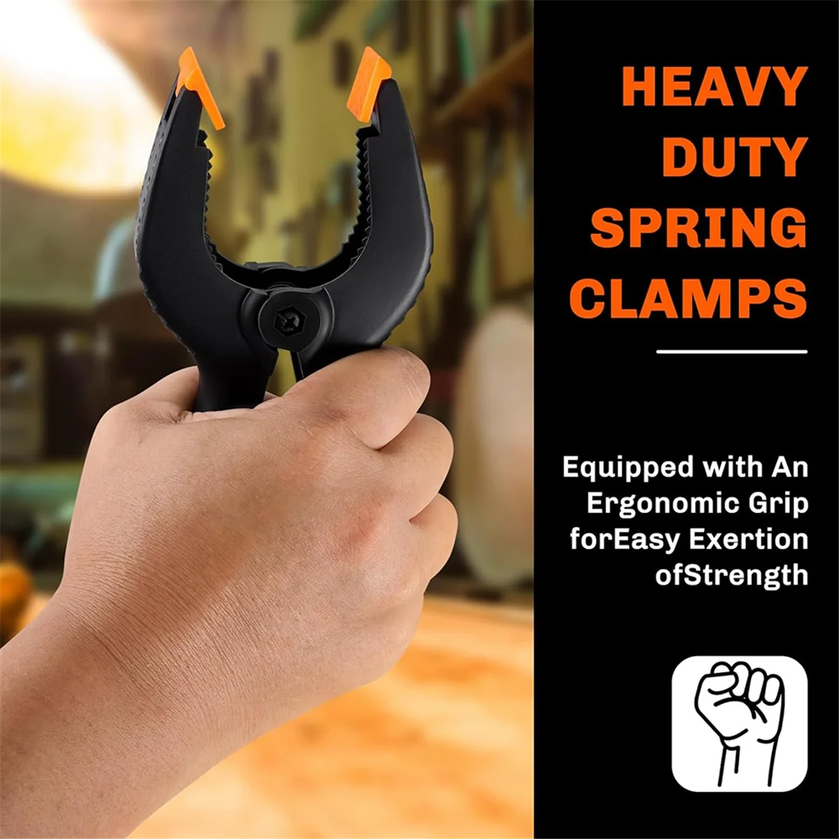 10-Pack Premium Spring Clamps - Heavy Duty Clips in Assorted Sizes 6.5Inch, 4.5Inch, & 3.5Inch
10-Pack Premium Spring Clamps - Heavy Duty Clips in Assorted Sizes 6.5Inch, 4.5Inch, & 3.5Inch