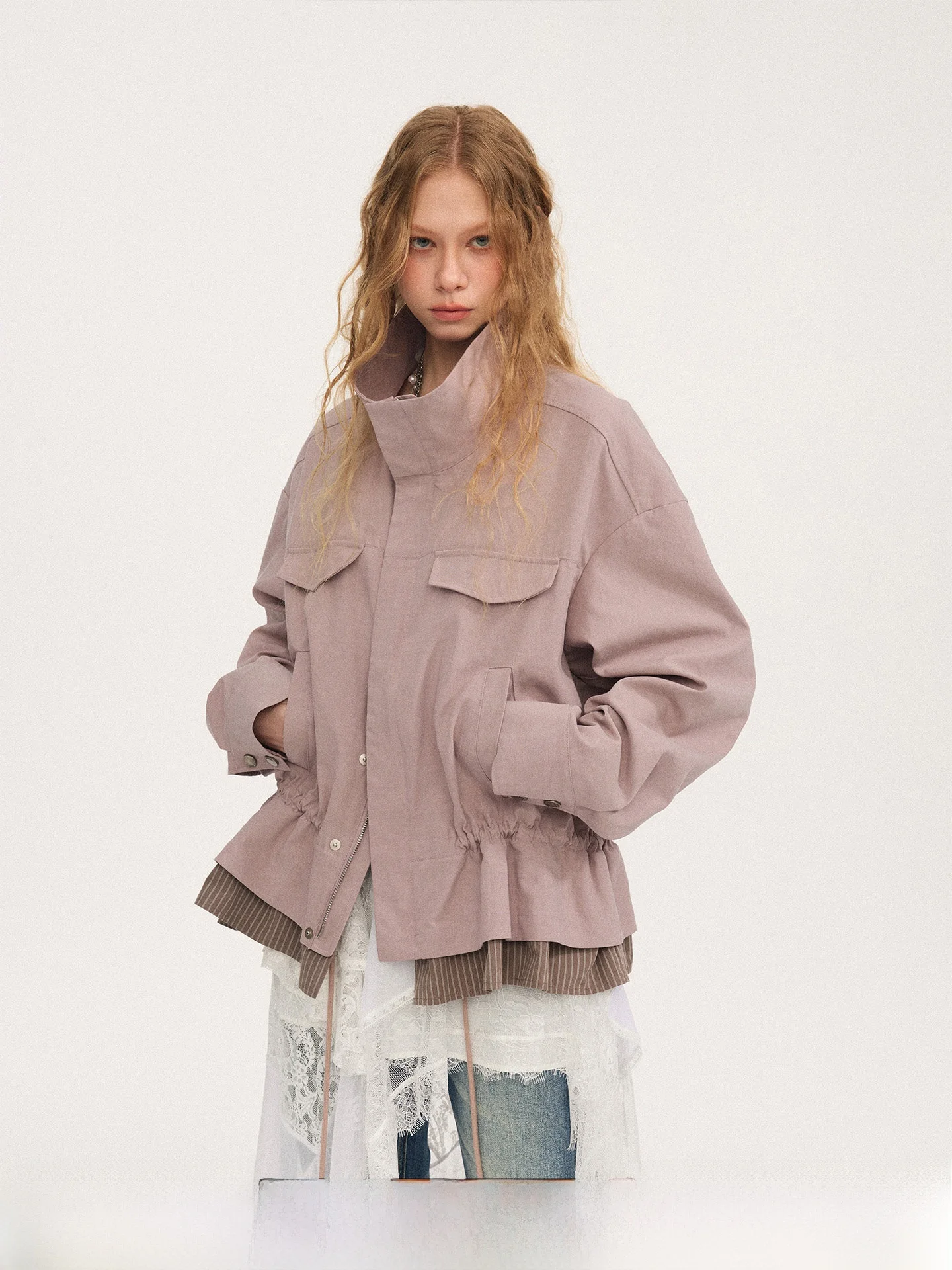 Женская свободная верхняя одежда DIDDI MODA с воротником-стойкой, имитацией двухслойности, на пуговицах, с длинными рукавами, весна-осень
Женская свободная верхняя одежда DIDDI MODA с воротником-стойкой, имитацией двухслойности, на пуговицах, с длинными рукавами, весна-осень