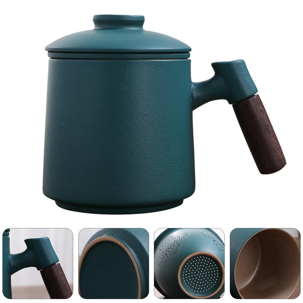 1Set Ceramic Tea Cup with Wood Handle Retro Texture Tea Infuser Lid Easy Cleaning Classic Design Office Dorm Home Use
1Set Ceramic Tea Cup with Wood Handle Retro Texture Tea Infuser Lid Easy Cleaning Classic Design Office Dorm Home Use