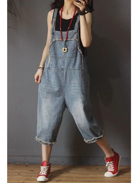 Women's Summer Casual Loose Harem Pants Cotton Blend Light Wash Distressed Hem Overalls Slimming Effect Natural Waist
Women's Summer Casual Loose Harem Pants Cotton Blend Light Wash Distressed Hem Overalls Slimming Effect Natural Waist