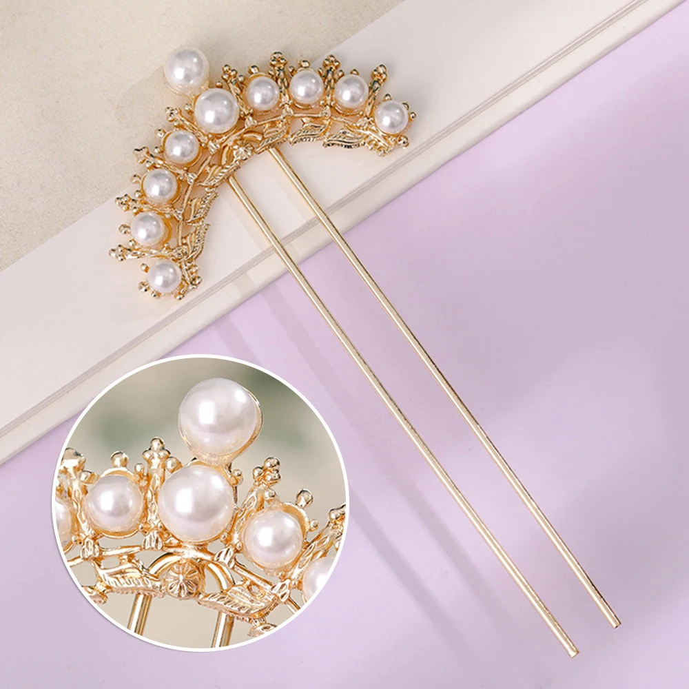 Chinese Hairpins Hanfu Hair Accssories Vintage U-shaped Peark Alloy Hair Sticks Tiaras Classic Princess Prom Jewelry For Women
Chinese Hairpins Hanfu Hair Accssories Vintage U-shaped Peark Alloy Hair Sticks Tiaras Classic Princess Prom Jewelry For Women