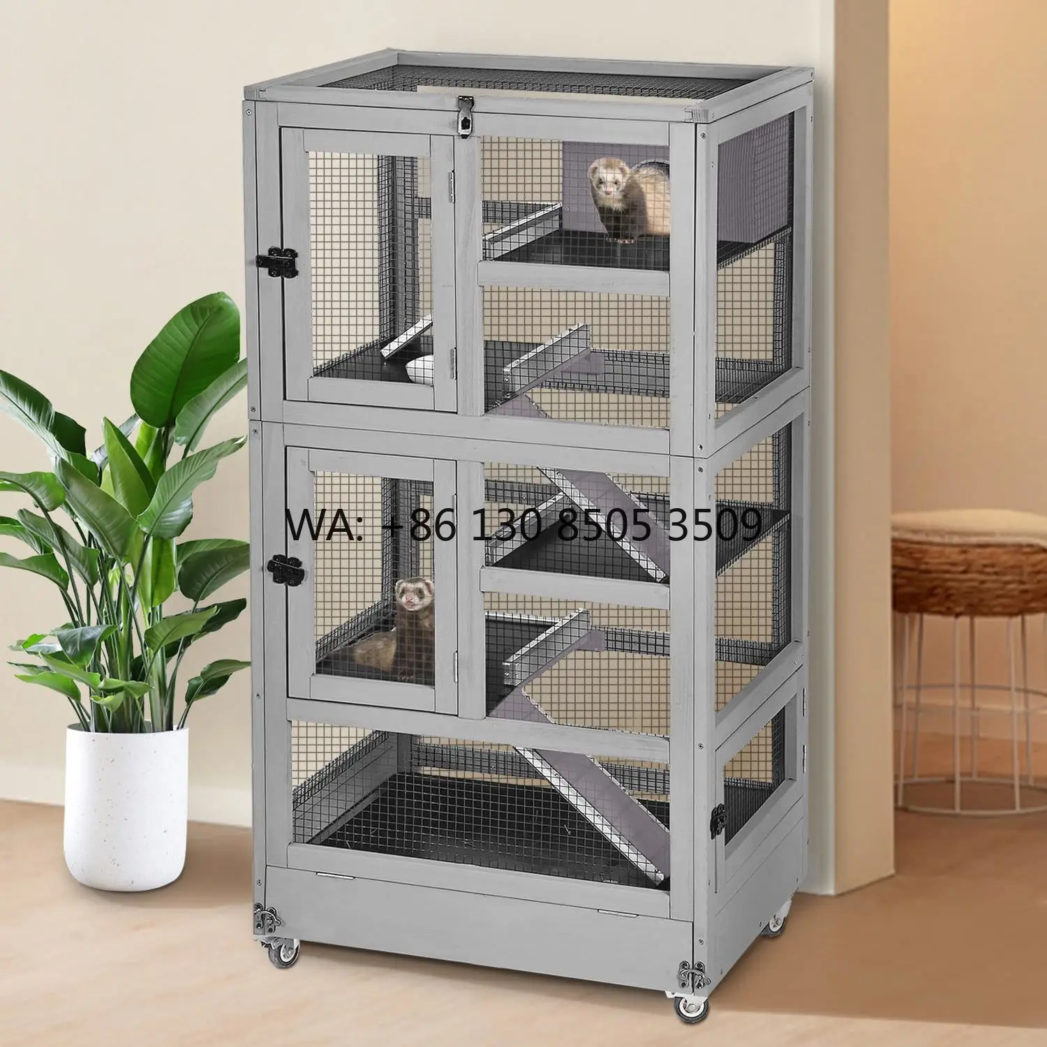 Large Ferret Chinchilla Cage 5-Level Wooden Design Chewproof Durable Wheels Box Packed Multi-Level Indoor/Outdoor Use
Large Ferret Chinchilla Cage 5-Level Wooden Design Chewproof Durable Wheels Box Packed Multi-Level Indoor/Outdoor Use
