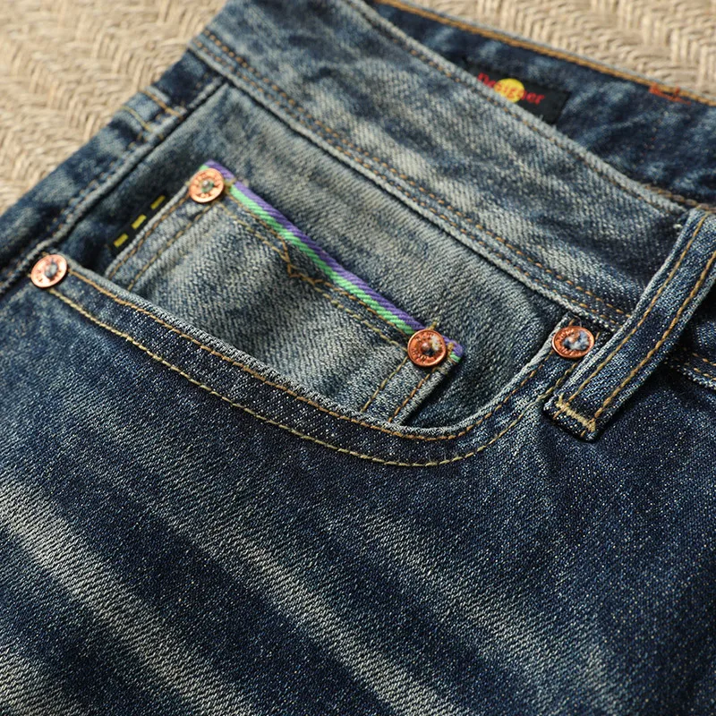 Vintage Mens Selvedge Jeans Fashion Man Japanese Selvedge Denim Jeans Personality Selvedge Straight Jeans Trousers For Men
Vintage Mens Selvedge Jeans Fashion Man Japanese Selvedge Denim Jeans Personality Selvedge Straight Jeans Trousers For Men