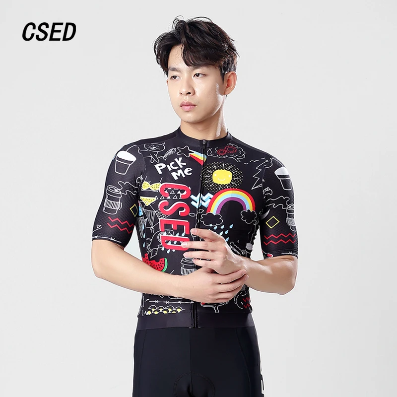 CSED Men's Cycling Jersey Short Sleeved Bike Clothing Full Zipper Breathable Tights Quick Dry Sweatshirts for Riding Customable
CSED Men's Cycling Jersey Short Sleeved Bike Clothing Full Zipper Breathable Tights Quick Dry Sweatshirts for Riding Customable