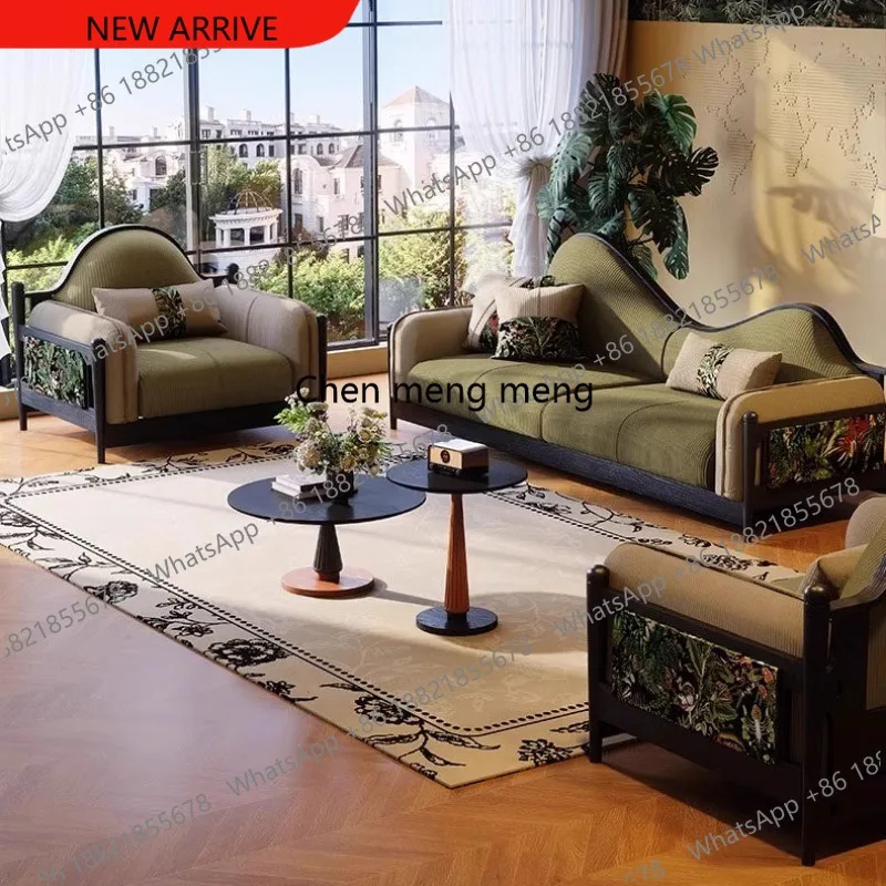 M32 Medieval style living room three-person fabric sofa French retro corduroy solid wood sofa
M32 Medieval style living room three-person fabric sofa French retro corduroy solid wood sofa