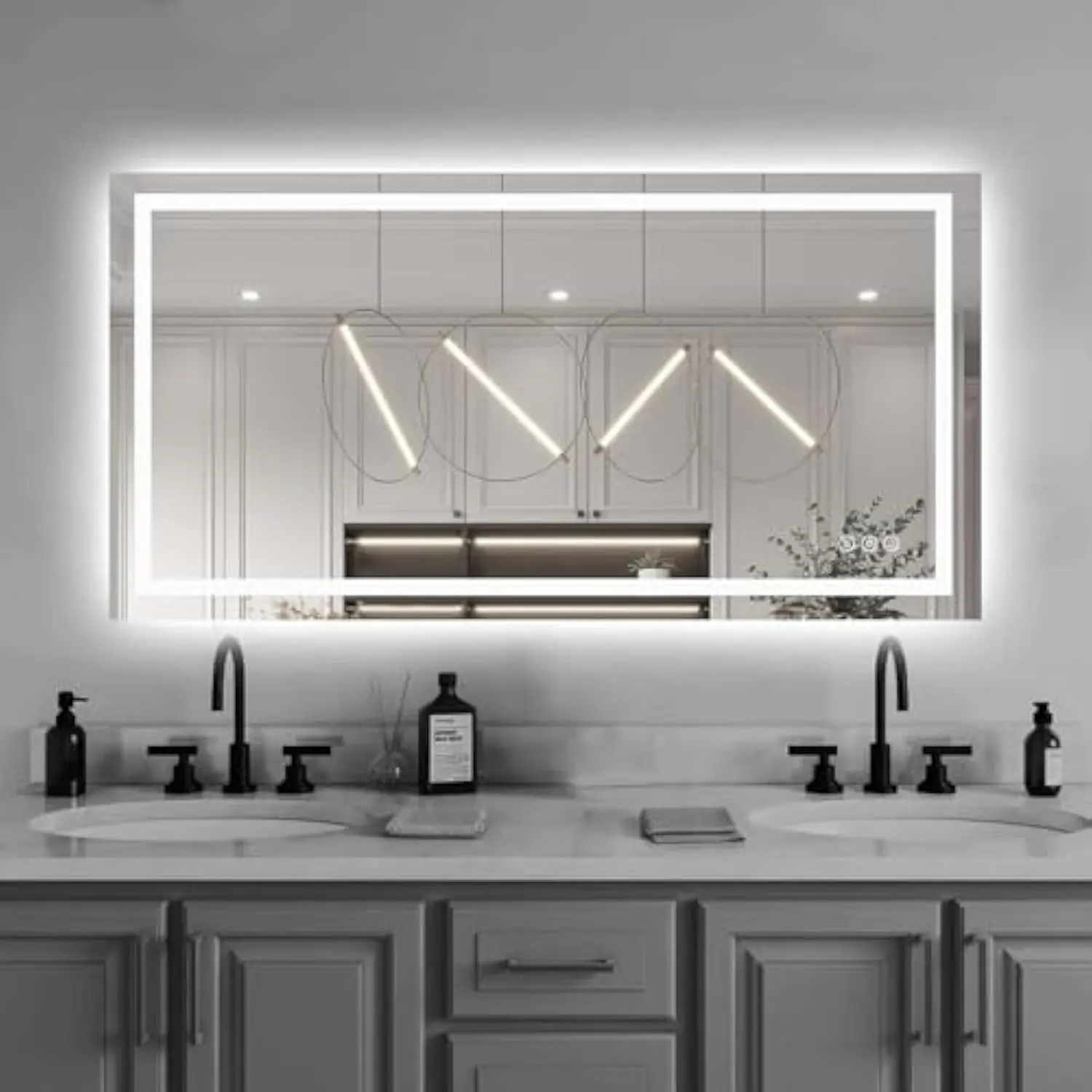 Bathroom Mirror with Lights, 40X28Led Bathroom Vanity Mirror with Tempered Glass, Smart Lighted Vanity Mirror Anti-Fog with Fro
Bathroom Mirror with Lights, 40X28Led Bathroom Vanity Mirror with Tempered Glass, Smart Lighted Vanity Mirror Anti-Fog with Fro