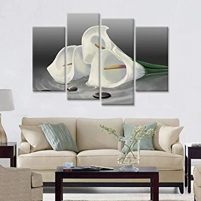 4 Pieces White Calla Lily Spa Zen Flowers Modular HD Print Wall Art Canvas Poster Pictures Paintings for Living Room Home Decor
4 Pieces White Calla Lily Spa Zen Flowers Modular HD Print Wall Art Canvas Poster Pictures Paintings for Living Room Home Decor