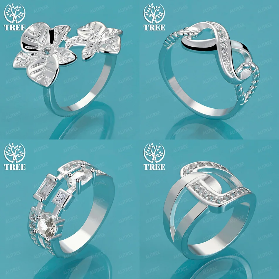 New 925 Sterling Silver Flower Butterfly Double Row Geometric Zircon Ring Women Charm Wedding Party Classic Jewelry Accessories 
New 925 Sterling Silver Flower Butterfly Double Row Geometric Zircon Ring Women Charm Wedding Party Classic Jewelry Accessories