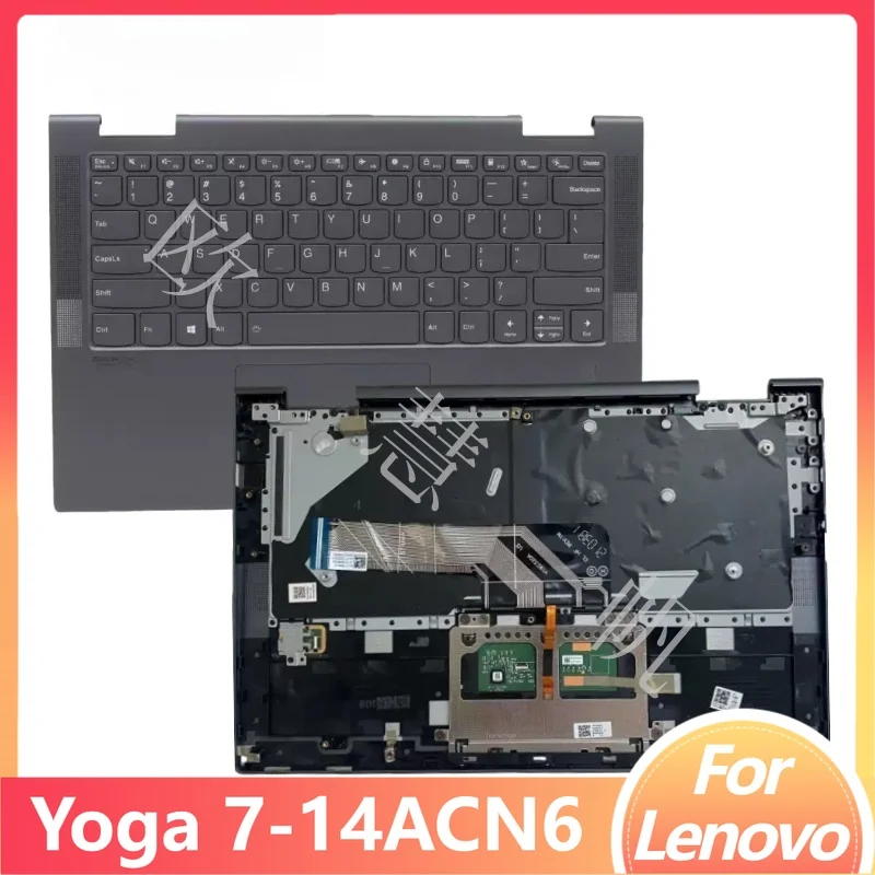 M New Laptop Cover for Lenovo Yoga 7-14ACN6 82N7 Palmrest Upper Cover with Backlight US Keyboard and Touchpad Grey 5CB1D12414
M New Laptop Cover for Lenovo Yoga 7-14ACN6 82N7 Palmrest Upper Cover with Backlight US Keyboard and Touchpad Grey 5CB1D12414