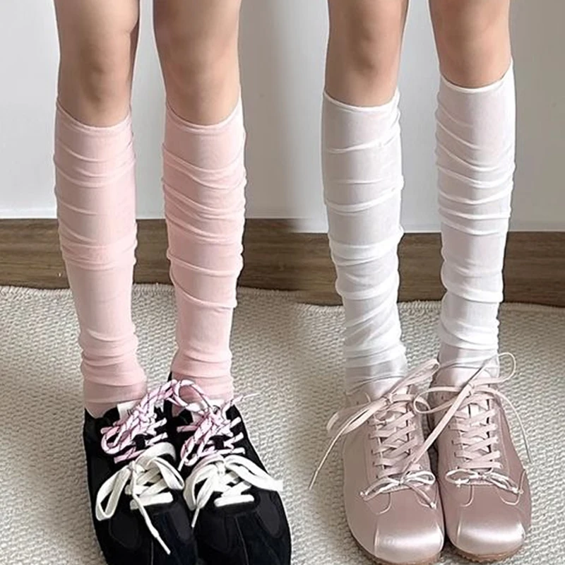 Summer Thin Mesh Calf Socks Soft Breathable JK Lolita Solid Color Women's Stockings Transparent Fashion School Long Tube Socks
Summer Thin Mesh Calf Socks Soft Breathable JK Lolita Solid Color Women's Stockings Transparent Fashion School Long Tube Socks