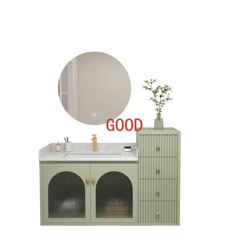 Light and luxurious slate bathroom cabinet combination modern simple and beautiful French bathroom washstand
Light and luxurious slate bathroom cabinet combination modern simple and beautiful French bathroom washstand