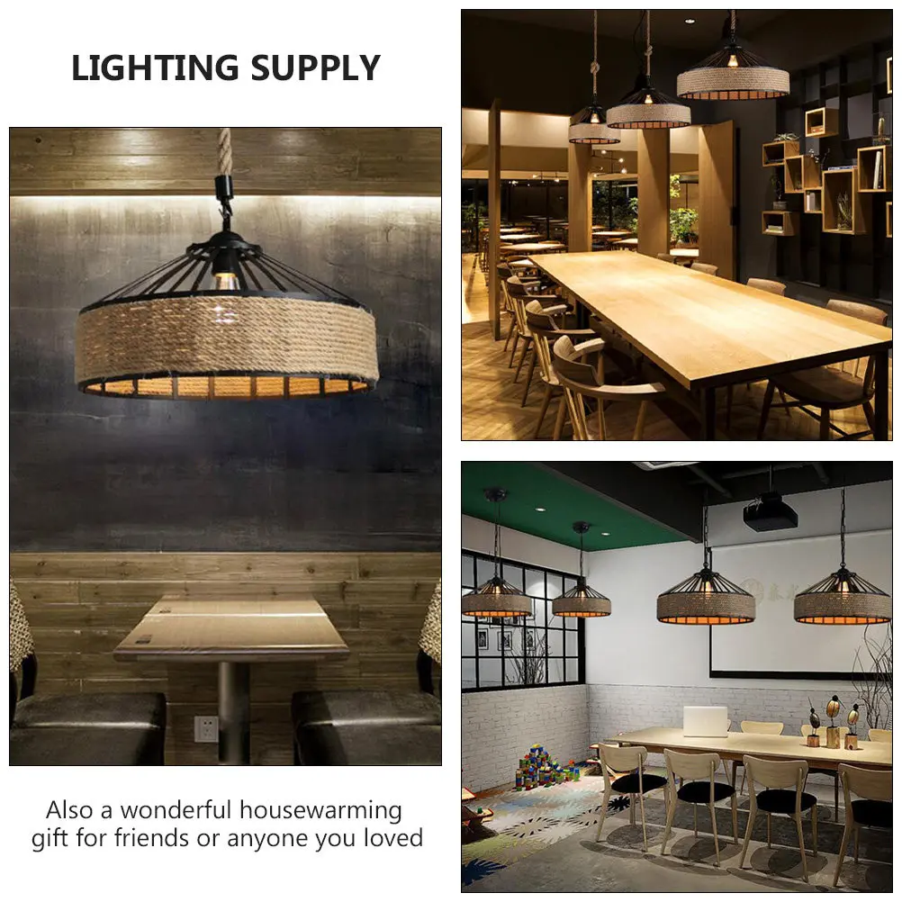 1 шт. винтажный промышленный абажур для люстры из веревки, регулируемый кабель 1 метр, ретро-плафон для потолочного светильника, осветительный прибор для ресторана
1 шт. винтажный промышленный абажур для люстры из веревки, регулируемый кабель 1 метр, ретро-плафон для потолочного светильника, осветительный прибор для ресторана