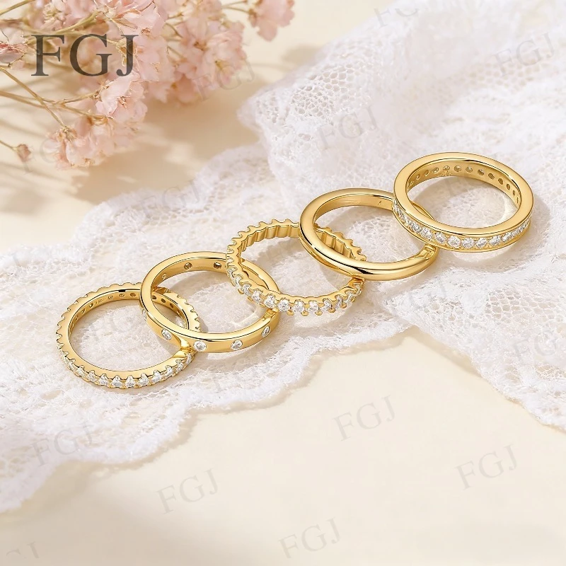 925 Sterling Silver Moissanite Ring Set 5 Rings D Color VVS1 Minimalist Design Stackable Eternity Band Jewelry Wholesale Price
925 Sterling Silver Moissanite Ring Set 5 Rings D Color VVS1 Minimalist Design Stackable Eternity Band Jewelry Wholesale Price