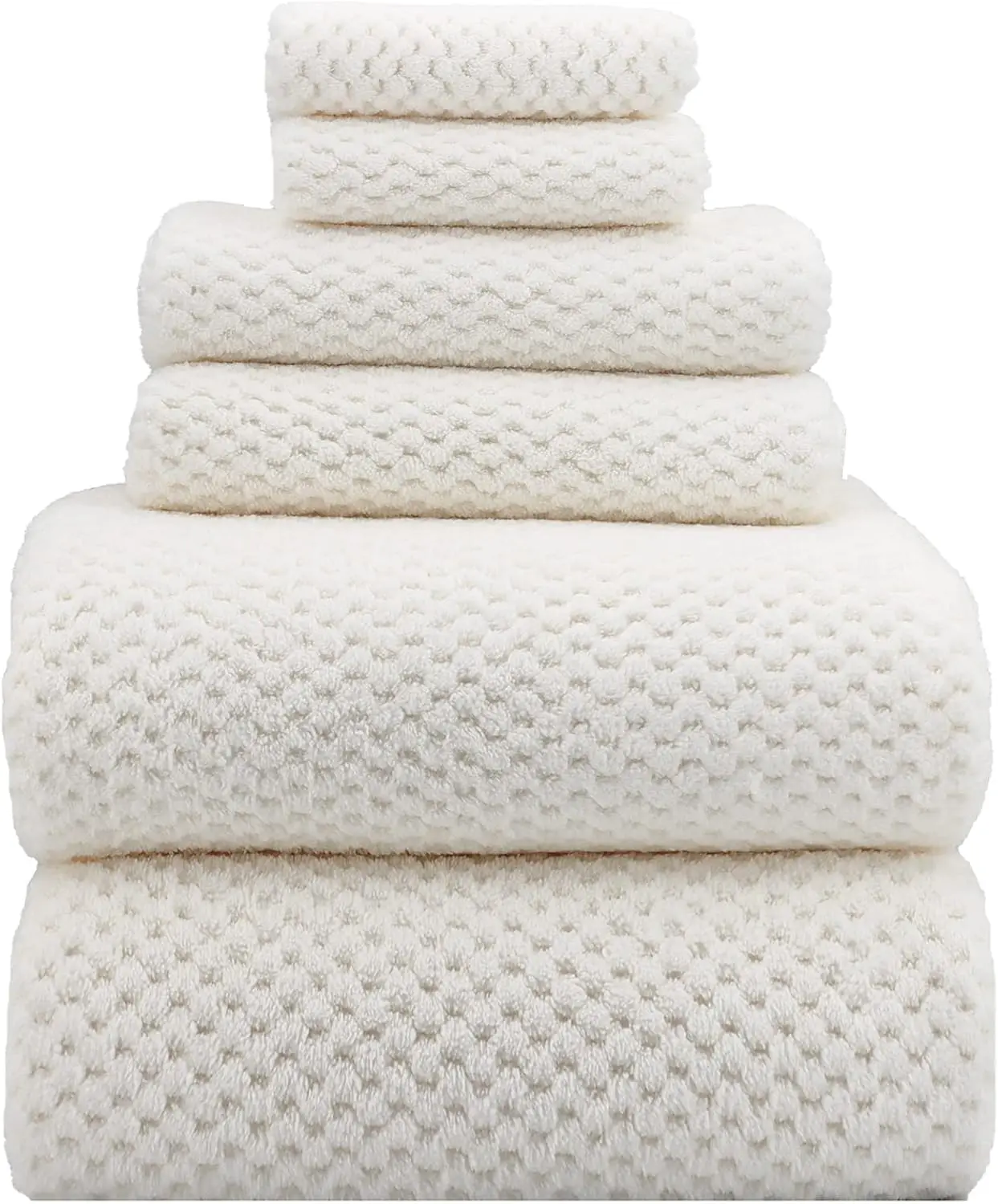 Oversized Bath Sheets 6-Piece Set - Super Soft & Lightweight Microfiber Towels, 39x78 Inches, Waffle Pattern, Lint-Free, White
Oversized Bath Sheets 6-Piece Set - Super Soft & Lightweight Microfiber Towels, 39x78 Inches, Waffle Pattern, Lint-Free, White