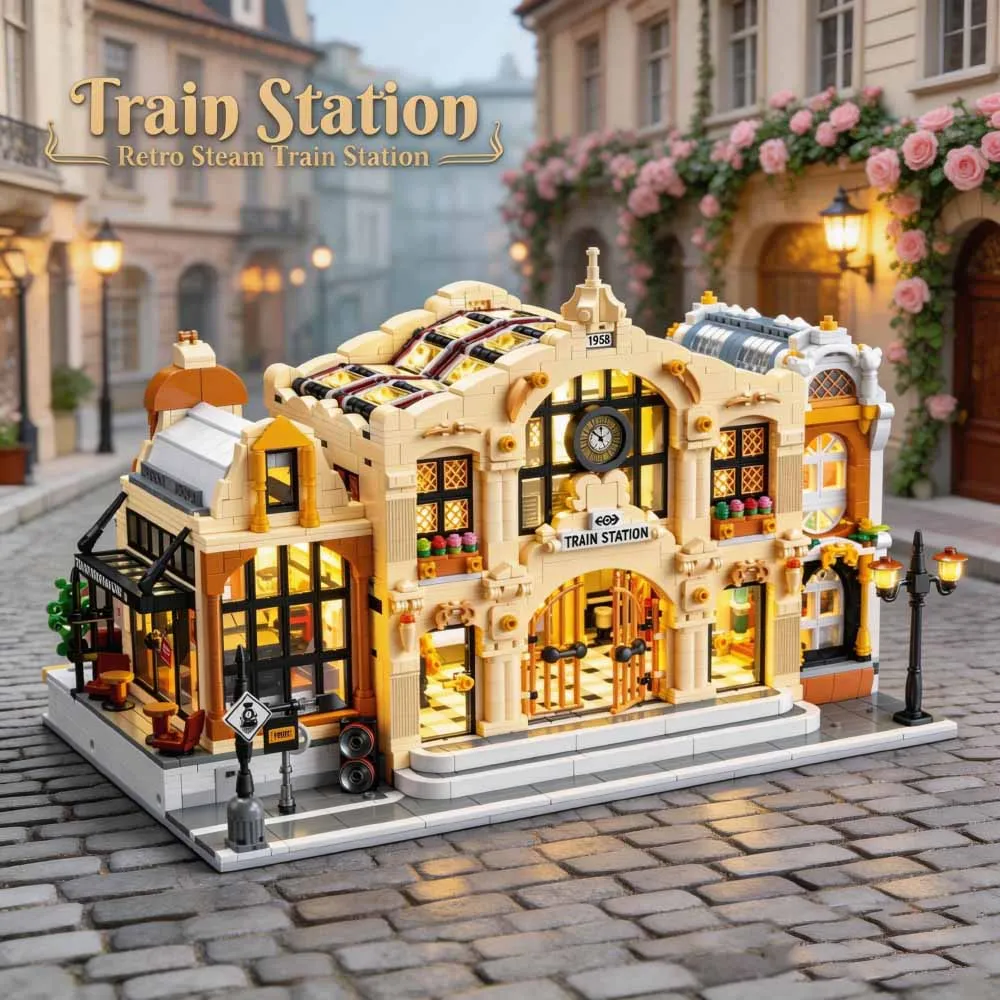 Creative IDEAS City Light Rail Building Blocks MOC street view Europe Train Station Creative Model Toys 3220pcs Gifis holidays
Creative IDEAS City Light Rail Building Blocks MOC street view Europe Train Station Creative Model Toys 3220pcs Gifis holidays