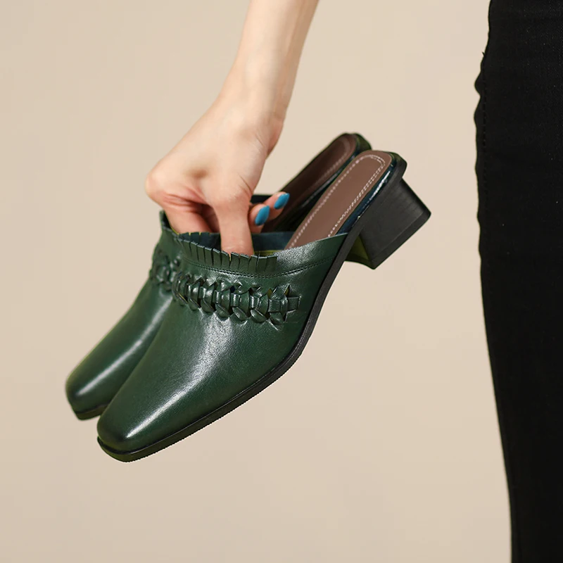 2026 Women's Spring Slippers Genuine Leather 2026 New Summer Outdoor Women's Slippers Large Size Closed-Toe Slippers for Women
2026 Women's Spring Slippers Genuine Leather 2026 New Summer Outdoor Women's Slippers Large Size Closed-Toe Slippers for Women