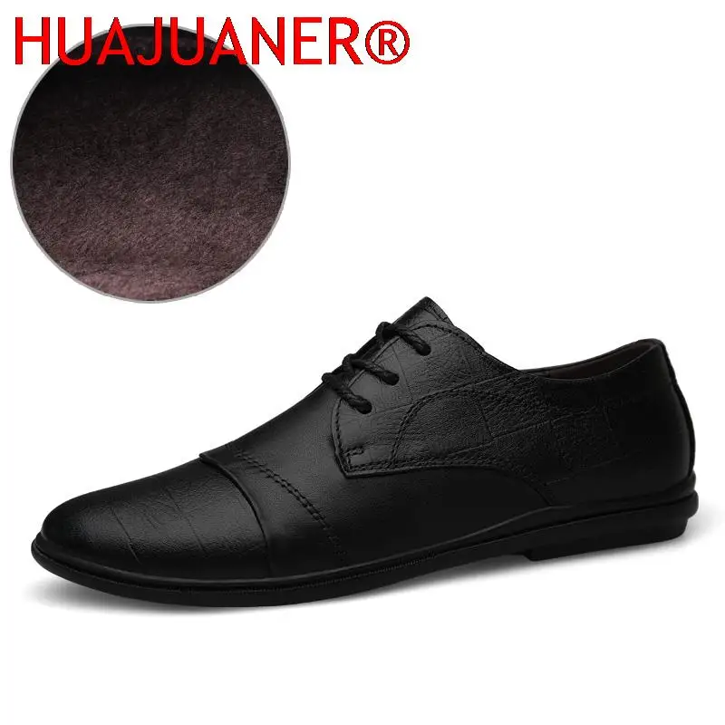 Autumn Winter Business Men Shoes Black Genuine Leather Men's Casual Oxford Shoes Luxury Brand Wedding Dress Shoes With Fur Plush
Autumn Winter Business Men Shoes Black Genuine Leather Men's Casual Oxford Shoes Luxury Brand Wedding Dress Shoes With Fur Plush