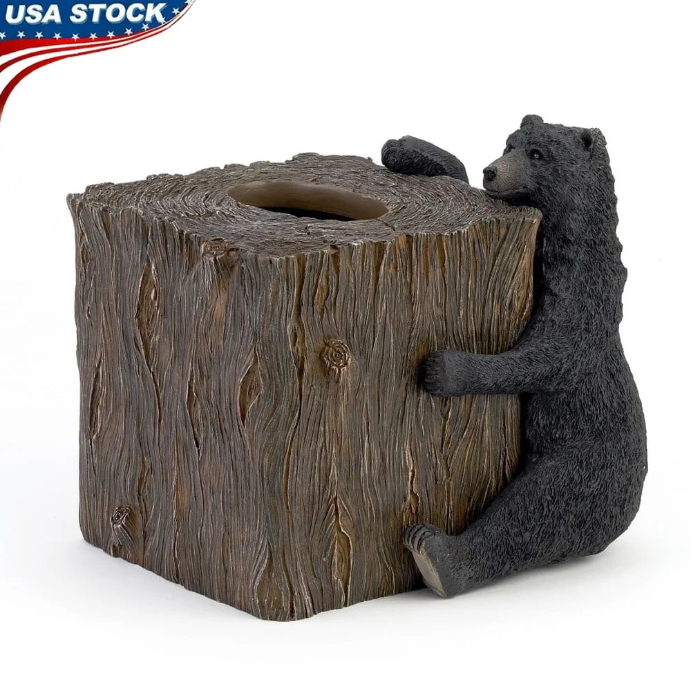 Black Bear Lodge Tissue Cover Resin Decorative Bathroom Kitchen Accessory Bear Design Functional Tissue Box Holder Natural
Black Bear Lodge Tissue Cover Resin Decorative Bathroom Kitchen Accessory Bear Design Functional Tissue Box Holder Natural