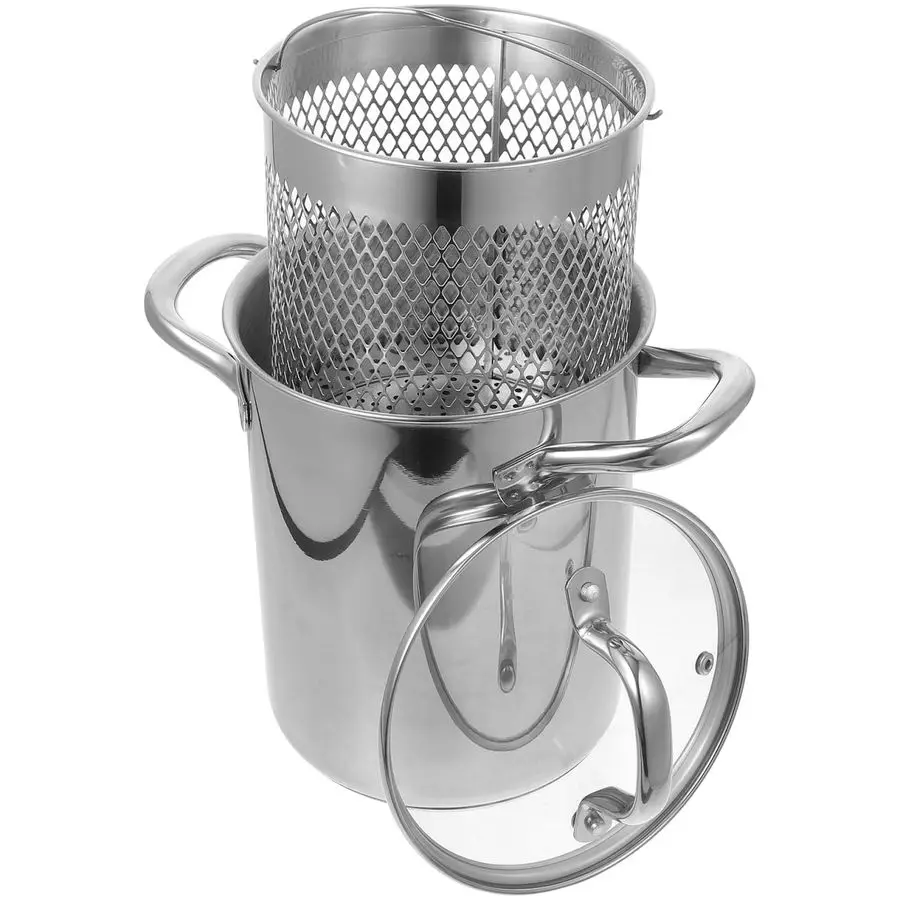 Stainless Steel Deep Fryer Pot with Strainer Basket and Handle, 11Inch Frying Pot for Home Use, Ideal for Frying Fish, Shrimp, C
Stainless Steel Deep Fryer Pot with Strainer Basket and Handle, 11Inch Frying Pot for Home Use, Ideal for Frying Fish, Shrimp, C