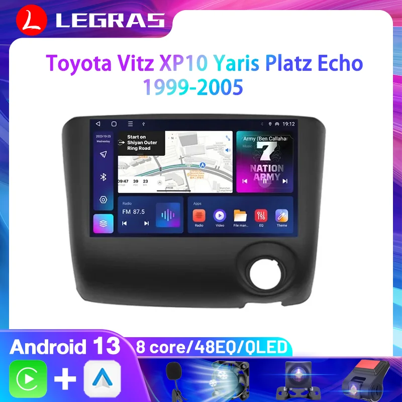 Автомобильный радиоприемник Android 14, Bluetooth Carplay Android Auto GPS DSP FM, мультимедийный плеер для Toyota Vitz XP10 Yaris Platz Echo 1999-2005 гг.
Автомобильный радиоприемник Android 14, Bluetooth Carplay Android Auto GPS DSP FM, мультимедийный плеер для Toyota Vitz XP10 Yaris Platz Echo 1999-2005 гг.