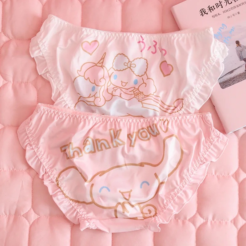Sanrio Kawaii Cinnamoroll Pink Underwear Anime Cartoon Lovely Fashion Exquisite Skin Friendly Breathable Sexy Lace Crotch Briefs
Sanrio Kawaii Cinnamoroll Pink Underwear Anime Cartoon Lovely Fashion Exquisite Skin Friendly Breathable Sexy Lace Crotch Briefs