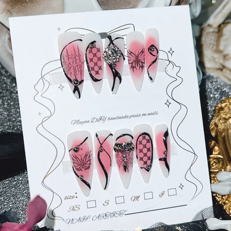 10PCS Handmade Butterfly Fake Nails Matte Velvet Texture Simple Graffiti Design Press on Nails 3D False Nails with Ring Nail Art
10PCS Handmade Butterfly Fake Nails Matte Velvet Texture Simple Graffiti Design Press on Nails 3D False Nails with Ring Nail Art