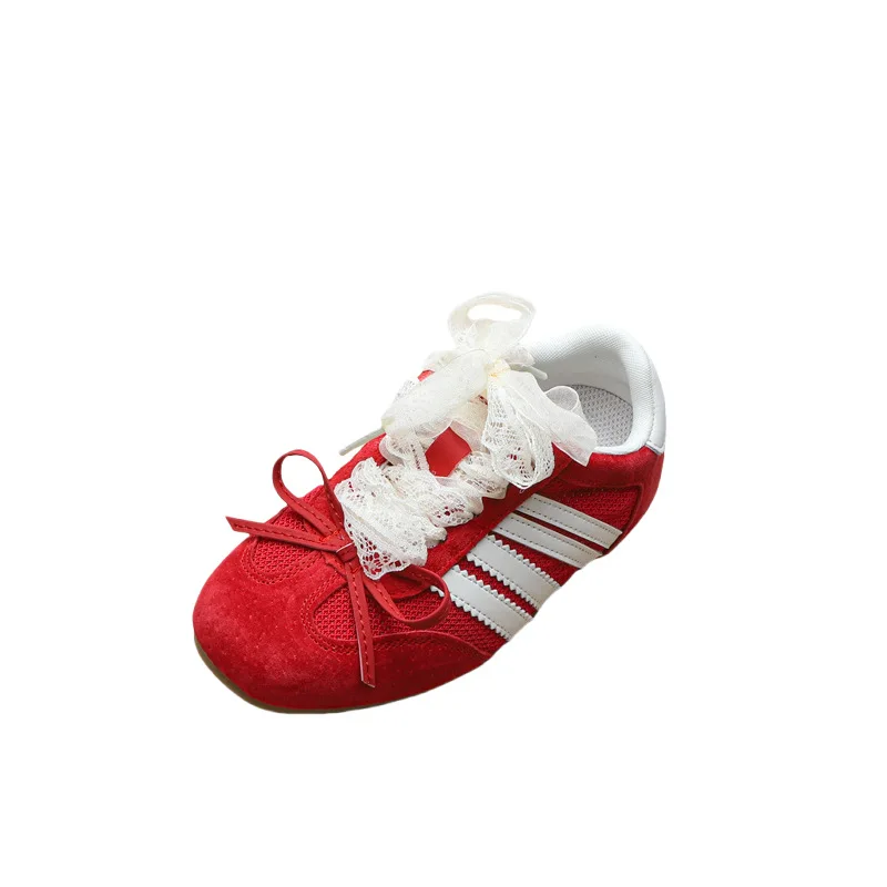 Autumn Children's Girls Stripe Lace Shoelaces Low-top Thin-soled Non-slip Sneakers Kid Toddler Princess All-match Training Shoes
Autumn Children's Girls Stripe Lace Shoelaces Low-top Thin-soled Non-slip Sneakers Kid Toddler Princess All-match Training Shoes