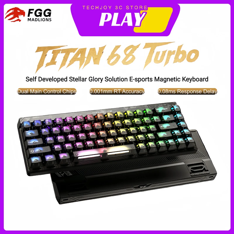 FGG Madlions TITAN68 Turbo Wired Gaming Keyboard Carbon Fibre ESport Magnetic Switch Hall Effect 8000Hz RT0.001mm Gamer Keyboard
FGG Madlions TITAN68 Turbo Wired Gaming Keyboard Carbon Fibre ESport Magnetic Switch Hall Effect 8000Hz RT0.001mm Gamer Keyboard