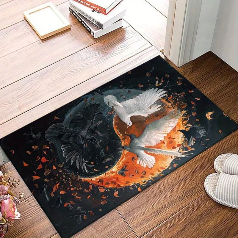 1pc Charming White Doves Flying Rug - Large Outdoor & Indoor Decorative Carpet for Patio, Garden, and Home - Durable Polyester 
1pc Charming White Doves Flying Rug - Large Outdoor & Indoor Decorative Carpet for Patio, Garden, and Home - Durable Polyester