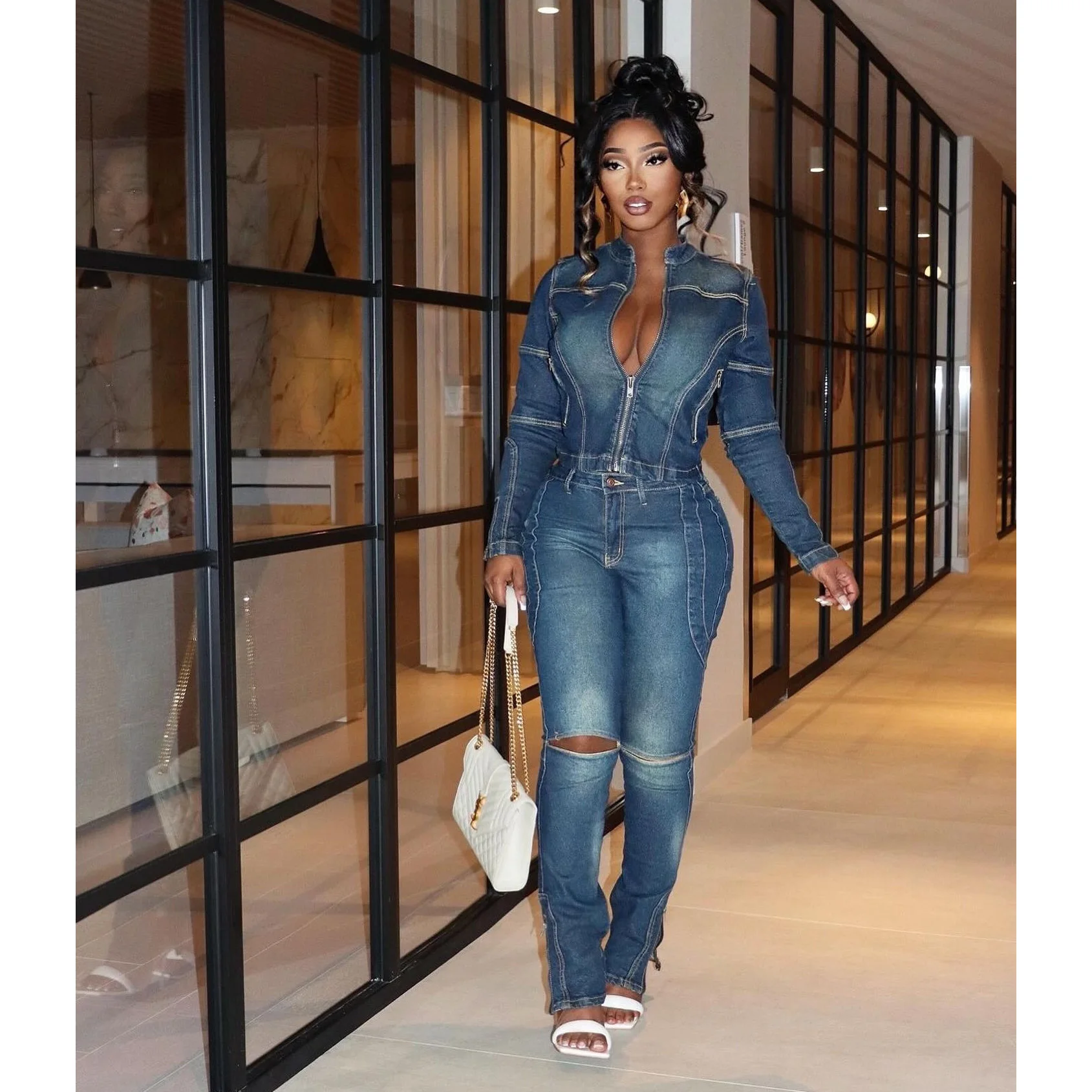 Denim Jackets Coats Two Piece Sets Matching Outfits 2024 Y2K Streetwear Women Pencil Denim Jean Skinny Pants Fall 2 Piece Sets
Denim Jackets Coats Two Piece Sets Matching Outfits 2024 Y2K Streetwear Women Pencil Denim Jean Skinny Pants Fall 2 Piece Sets