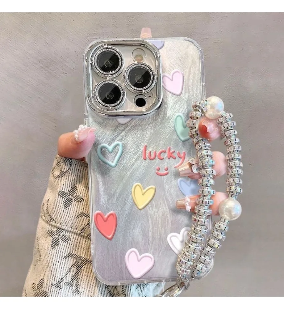 Lucky color love for iPhone 17Promax mobile phone case IMD feather yarn IP15 glitter fine hole violent 16
Lucky color love for iPhone 17Promax mobile phone case IMD feather yarn IP15 glitter fine hole violent 16