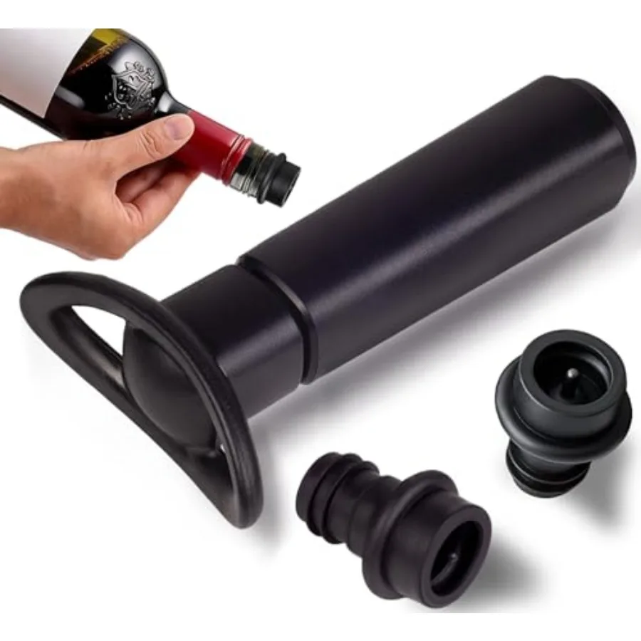 Wine Vacuum Pump and 2 Stoppers Set, Reusable Wine Saver Preserver for Airtight Seal - Keeps Wine Fresh Longer 1 Pump + 2 Stopp
Wine Vacuum Pump and 2 Stoppers Set, Reusable Wine Saver Preserver for Airtight Seal - Keeps Wine Fresh Longer 1 Pump + 2 Stopp