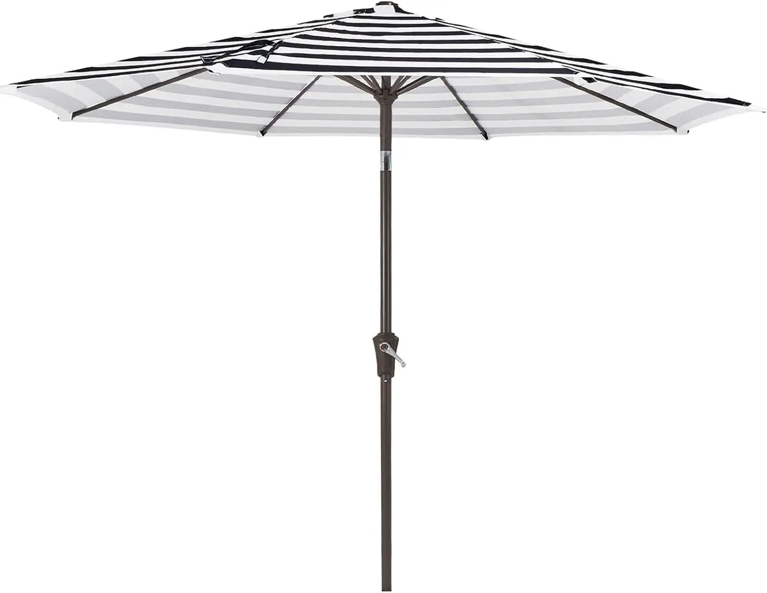9ft Patio Umbrella with Push Button Tilt & Crank, 8 Sturdy Ribs, Black-White Striped, Shade for Deck, Garden, Pool
9ft Patio Umbrella with Push Button Tilt & Crank, 8 Sturdy Ribs, Black-White Striped, Shade for Deck, Garden, Pool