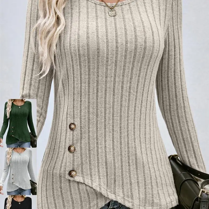 Fashionable Tight-Fit Long Sleeve round Neck Shirt Women's Autumn 2023 New Style Cross Waist Inward Single Piece Knitted Top
Fashionable Tight-Fit Long Sleeve round Neck Shirt Women's Autumn 2023 New Style Cross Waist Inward Single Piece Knitted Top