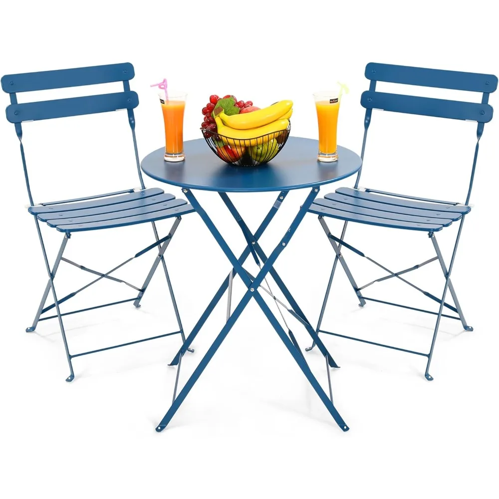 Outdoor Patio Bistro Set, Folding Bistro Table and Folding Chairs, Patio Conversation Furniture Set, Space Saving
Outdoor Patio Bistro Set, Folding Bistro Table and Folding Chairs, Patio Conversation Furniture Set, Space Saving
