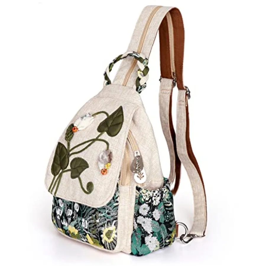 Girl's Convertible Sling Bag Hand Craft Artisan Purse Beautiful Canvas Premium Casual Day Mini Backpack for Women
Girl's Convertible Sling Bag Hand Craft Artisan Purse Beautiful Canvas Premium Casual Day Mini Backpack for Women