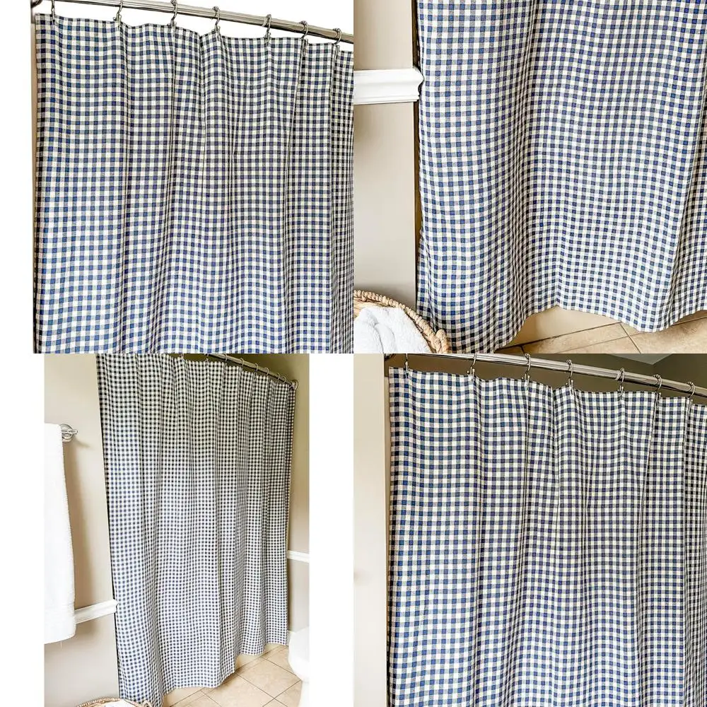 Vintage Blue & Cream Gingham Shower Curtain, 72 x 72, Country Bath Style
Vintage Blue & Cream Gingham Shower Curtain, 72 x 72, Country Bath Style