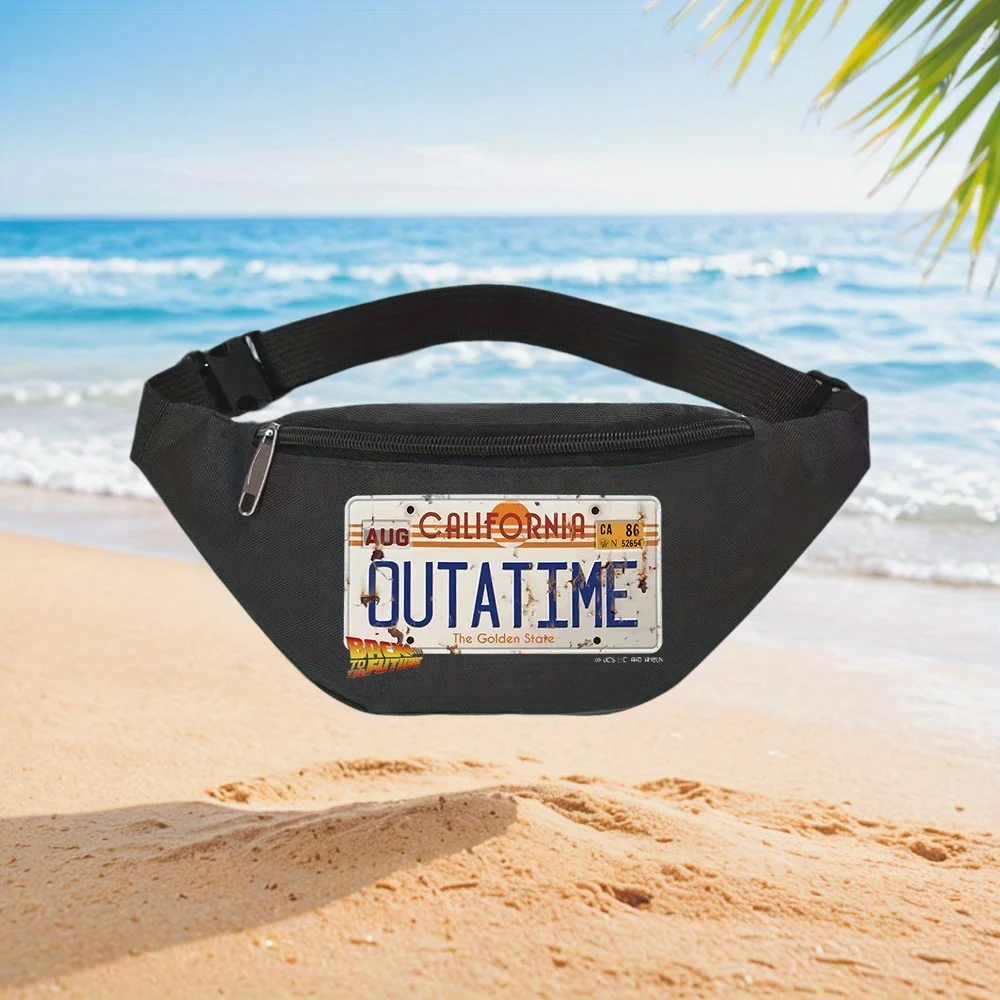 Outatime Back to the Future License Plate Design Waist Backpack Crossbody Chest Bag Street Casual Sporty Fashionable Simple Uniq
Outatime Back to the Future License Plate Design Waist Backpack Crossbody Chest Bag Street Casual Sporty Fashionable Simple Uniq