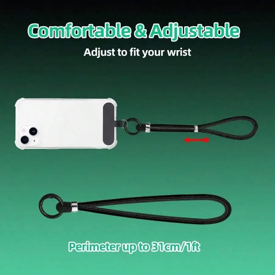 Adjustable Phone Wrist Strap With Spring O Ring Clasp For Full Phone Cases
Adjustable Phone Wrist Strap With Spring O Ring Clasp For Full Phone Cases
