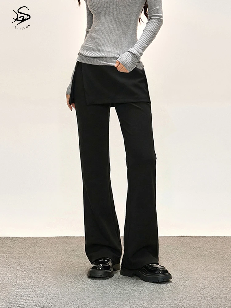 High Waist Bell Bottom Casual Pants for Women Black American Style Spring Autumn Loose Fit Straight Leg Trousers
High Waist Bell Bottom Casual Pants for Women Black American Style Spring Autumn Loose Fit Straight Leg Trousers