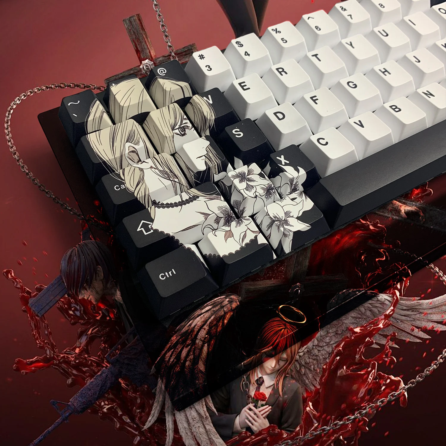 PBT original cherry keycap wooting60he black and white customized rog magnetic axis
PBT original cherry keycap wooting60he black and white customized rog magnetic axis