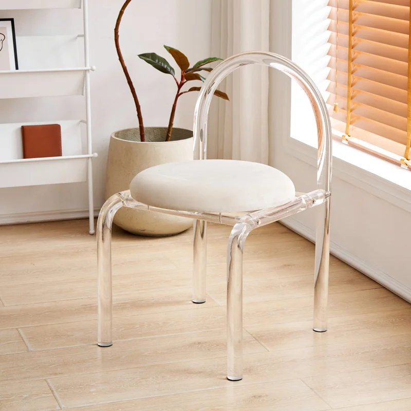 Nordic Coffee Chairs Living Room Furniture Luxury Acrylic Armchair Ergonomic Makeup Chair Transparent Backrest Dining Chair
Nordic Coffee Chairs Living Room Furniture Luxury Acrylic Armchair Ergonomic Makeup Chair Transparent Backrest Dining Chair