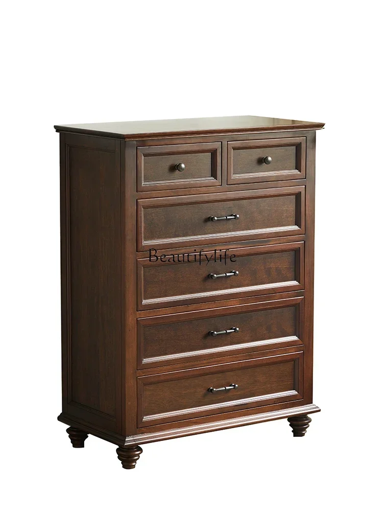 D3305-Simple American walnut all solid wood high bucket cabinet American country locker
D3305-Simple American walnut all solid wood high bucket cabinet American country locker