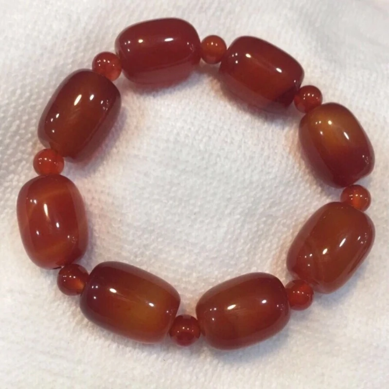 Natural Agate Bucket Bead Bracelet for Men and Women Couple Jewelry
Natural Agate Bucket Bead Bracelet for Men and Women Couple Jewelry