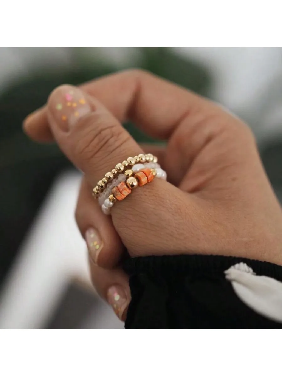 3pcs Women Natural Stone And Faux Pearl Stackable Rings Stainless Steel Minimalist Daily Wear
3pcs Women Natural Stone And Faux Pearl Stackable Rings Stainless Steel Minimalist Daily Wear