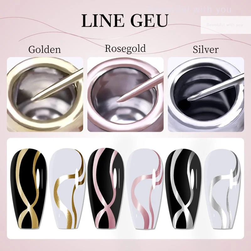 Gold Silver Metallic Liner Paint Gel Nail Polish Chrome Mirror Metal Effect Super Bright French UV LED Semi Permanent Nail Gel
Gold Silver Metallic Liner Paint Gel Nail Polish Chrome Mirror Metal Effect Super Bright French UV LED Semi Permanent Nail Gel
