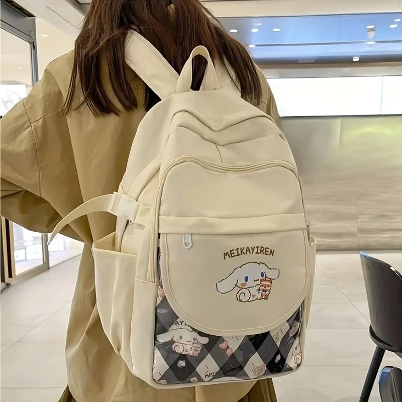 Sanrio Cinnamoroll мультяшный холщовый рюкзак для студентов большая емкость Портативная сумка для хранения кавайная школьная сумка подарок на день рождения для детей
Sanrio Cinnamoroll мультяшный холщовый рюкзак для студентов большая емкость Портативная сумка для хранения кавайная школьная сумка подарок на день рождения для детей