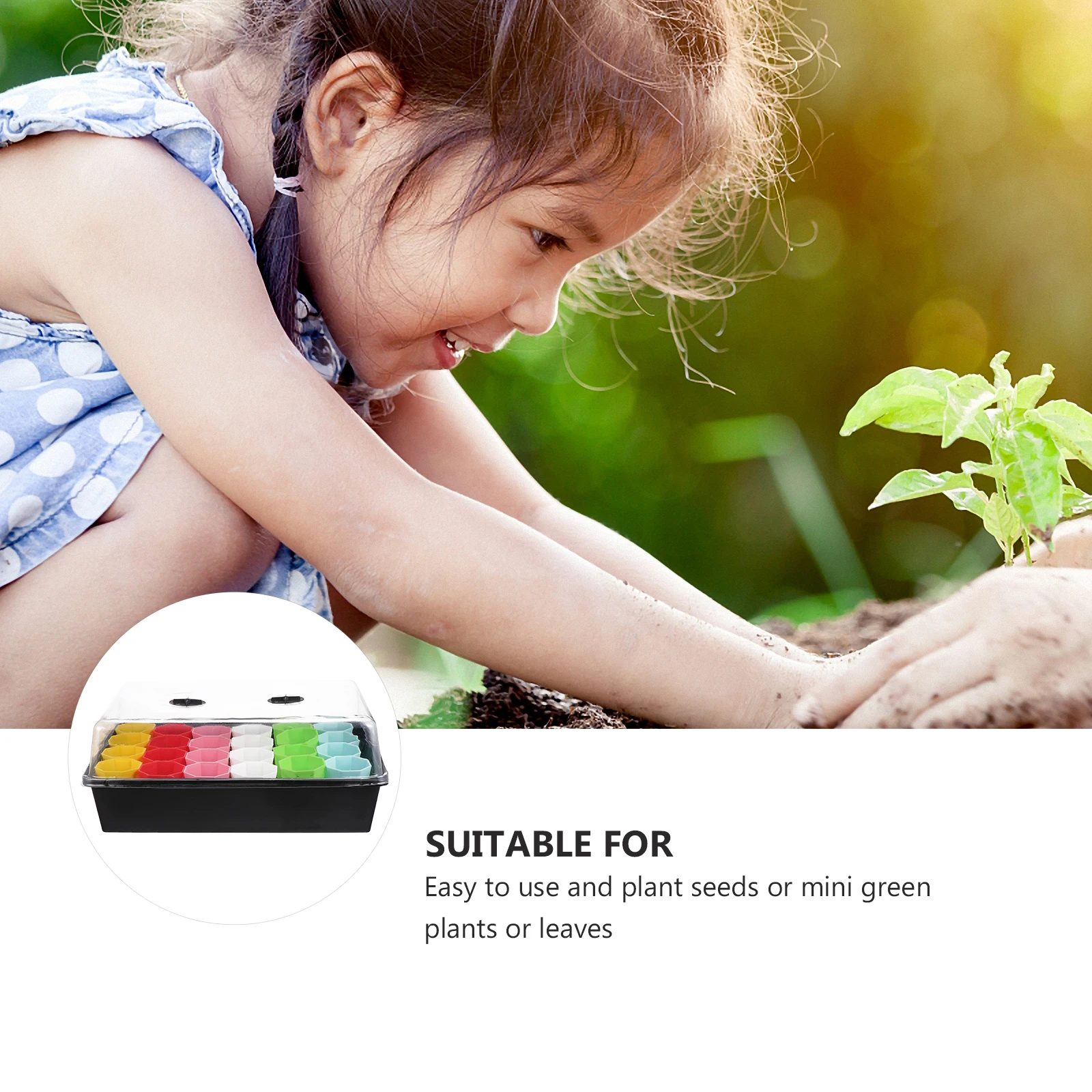 1 set Transparent Dome Seedling Trays Humidity Control Plastic Germination Growing Tray For Herbs Leaves Mini
1 set Transparent Dome Seedling Trays Humidity Control Plastic Germination Growing Tray For Herbs Leaves Mini