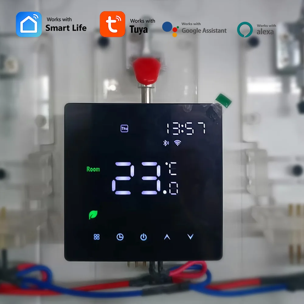 Smart WiFi Thermostat with Touch Screen Voice Control Alexa Google Home for Water Gas Boiler Electric Floor Heating System
Smart WiFi Thermostat with Touch Screen Voice Control Alexa Google Home for Water Gas Boiler Electric Floor Heating System